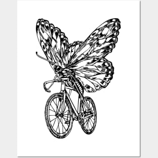 SEEMBO Butterfly Cycling Bicycle Cyclist Bicycling Fun Bike Posters and Art